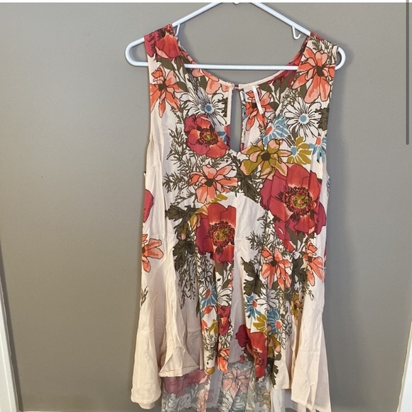NWOT Free People “Backyard Party” Floral High Low Tunic Dress Size S - Picture 8 of 16